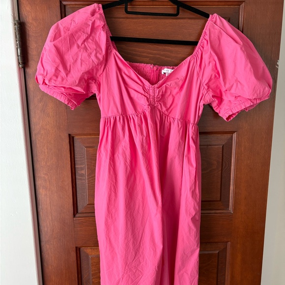 English Factory Pink Puff Sleeve Dress - Picture 2 of 3